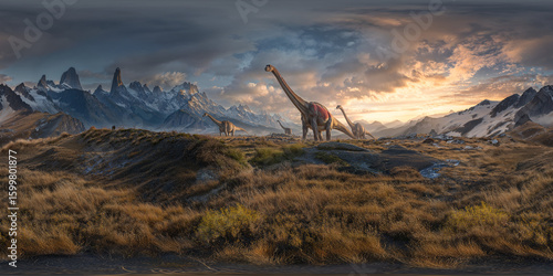 Titanosaurs v2 8K VR 360 Equirectangular Spherical Panorama