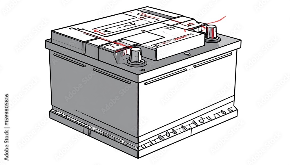 Diagram of a car battery Diagram of a car battery