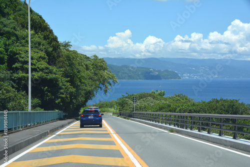 海岸線をドライブ