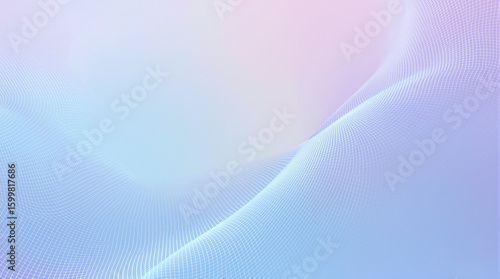 Abstract pastel background with subtle, flowing, light blue and pink wave patterns composed of delicate, dotted lines creating a soft, ethereal, and dreamy aesthetic