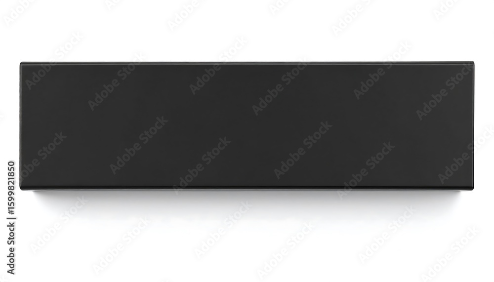 Obraz premium Black rectangular box, top view