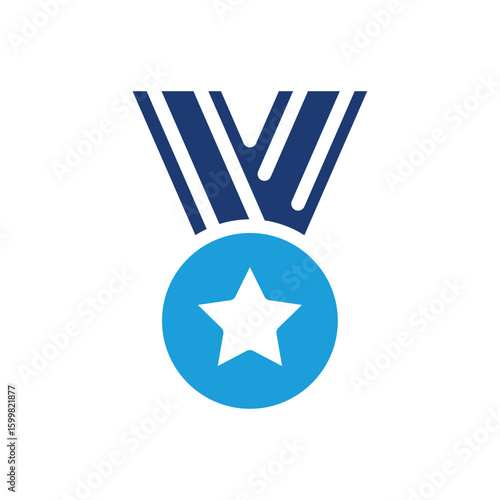 medal colored icon vector design good for web or mobile app