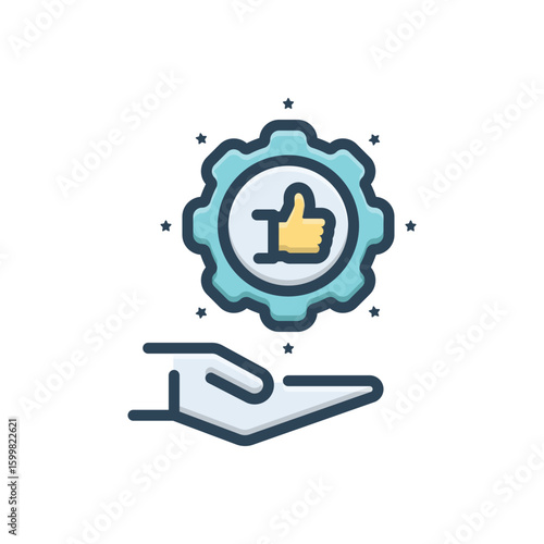 Color illustration icon  for exemplary practices