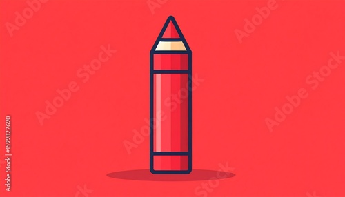 Red crayon graphic