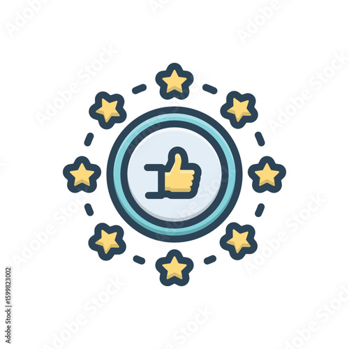 Color illustration icon  for optimum results