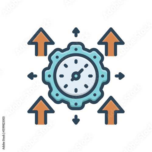 Color illustration icon  for optimal performance