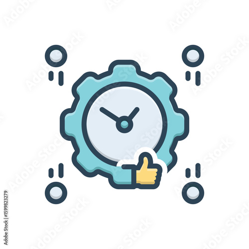 Color illustration icon  for reliable practices