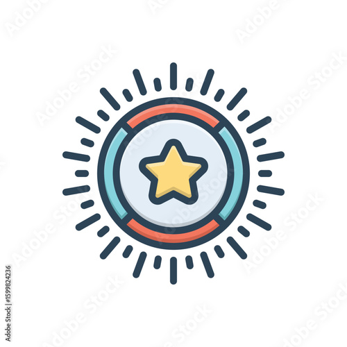 Color illustration icon  for excellence model