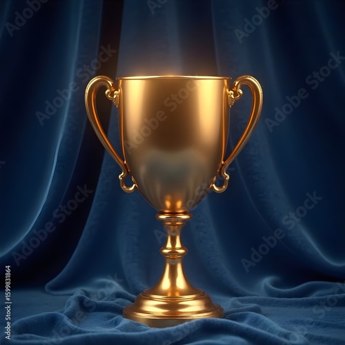 Wallpaper Mural gold cup on blue background Torontodigital.ca