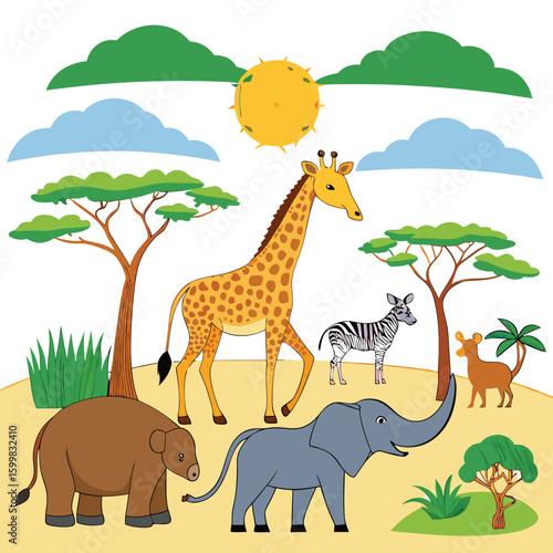 vector illustration of a wild animal