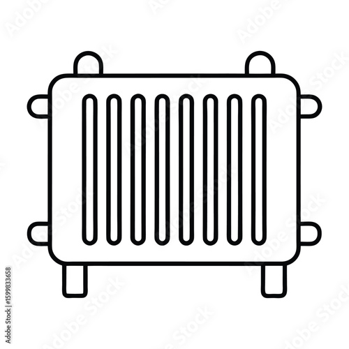 Radiator vector on white bckground