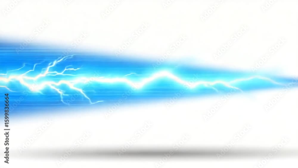 Animated Electric Beam Effect with Blue Light Streaks, Energy Waves ...