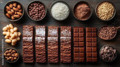 Delicious Chocolate Brownies and Ingredients