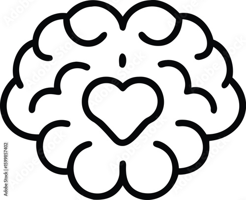 Mental Health Brain with Heart