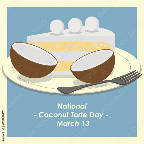 Vector Design National Coconut Torte Day – March 13.