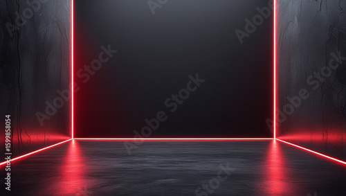 black background with red light effects