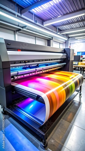 Large format printer in action