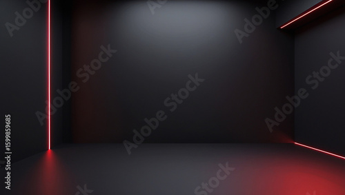 black background with red light effects