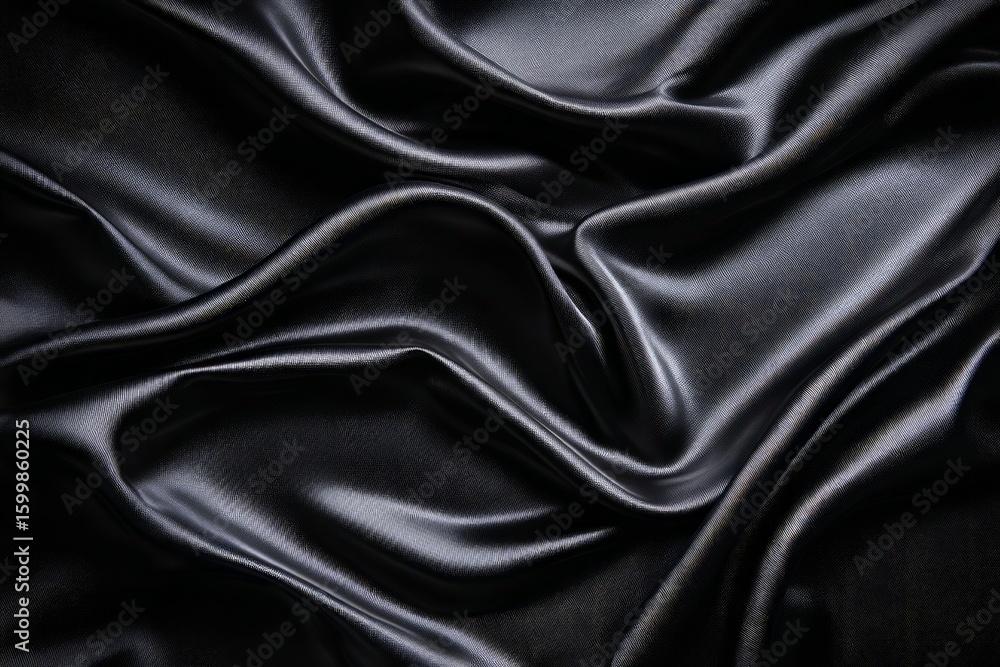 Obraz premium Black Fabric Drape Texture