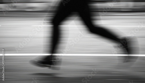 Blurred Motion: A Runner's Silhouette