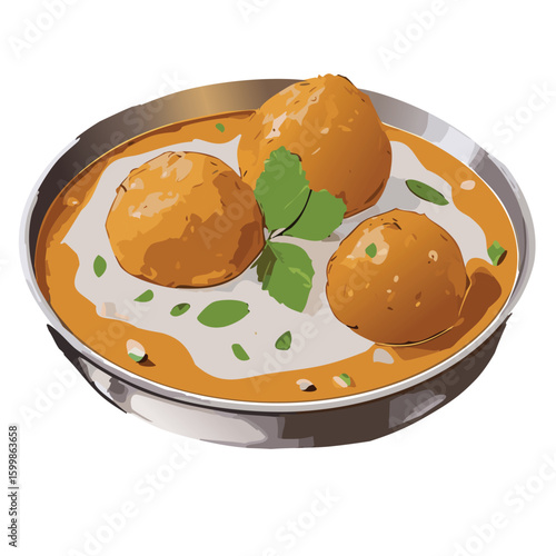 Malai Kofta Paneer gravy veg main dish indian food