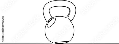 Kettlebell continuous line drawing weight fitness