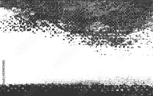 Textured dark abstract pattern with white negative space vector
