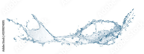 Obraz na płótnie 抽象的な青い水しぶき