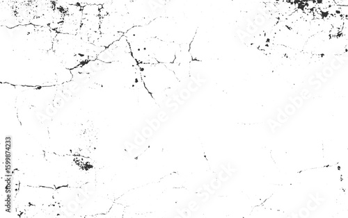 Cracked surface texture with distressed black markings and scattered dots abstract background