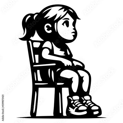 Girl Sitting on Chair