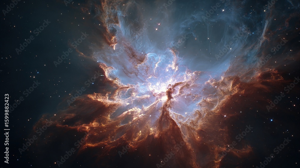 Fototapeta premium Stunning Colorful Nebula In Deep Space