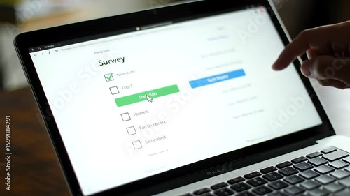 Survey Completion on Laptop A Digital Process