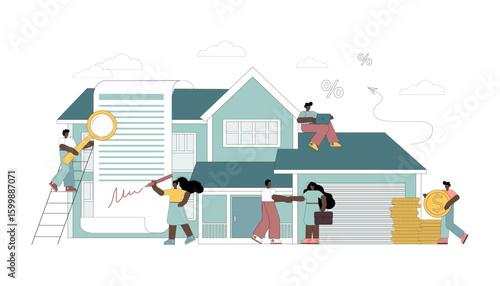 Concept mortgage loan. Home loan. Investing money in real estate. Purchase of real estate.