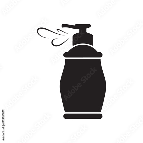 Shaving Foam Bottle Silhouette for Men's Grooming and Hygiene