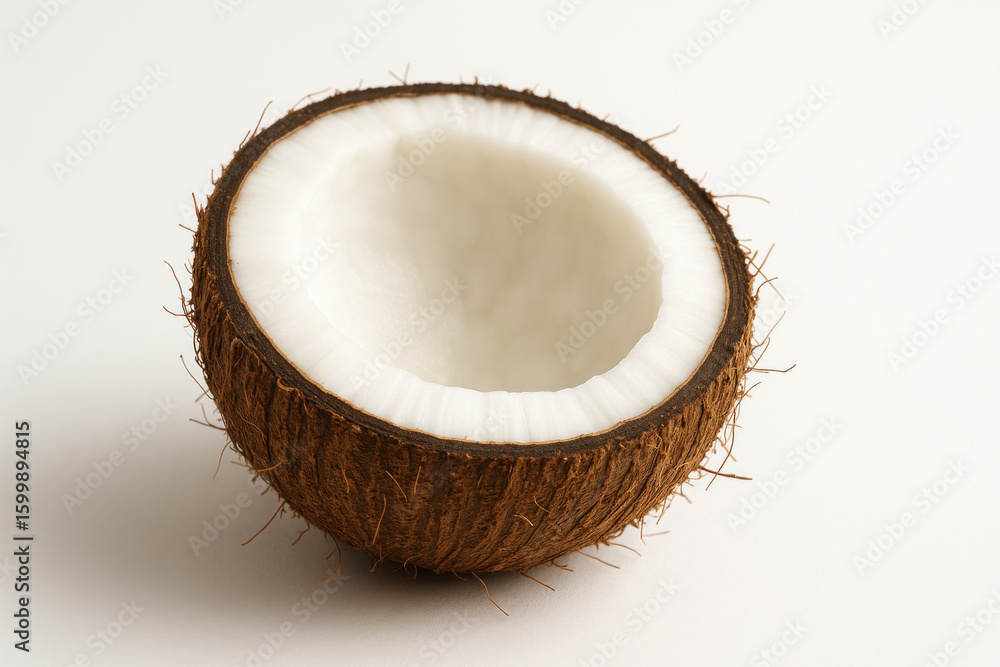 Coconut on white background. Coconut on white background.