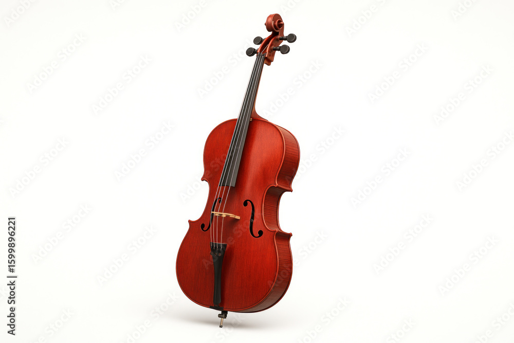 Fototapeta premium Violin on white background.