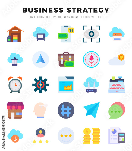 Business Strategy Icon Bundle 25 Icons for Websites and Apps