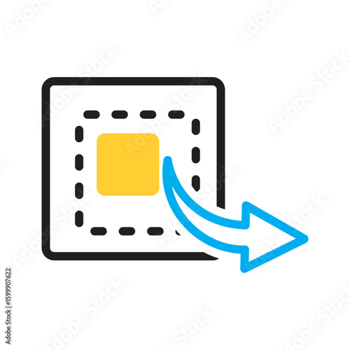 Vector multi color icon for Externally