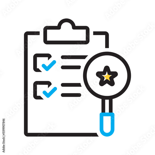 Vector multi color icon for Assessment
