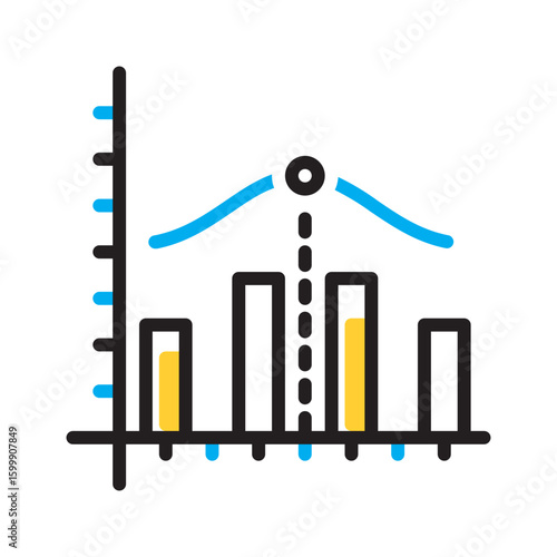 Vector multi color icon for Average