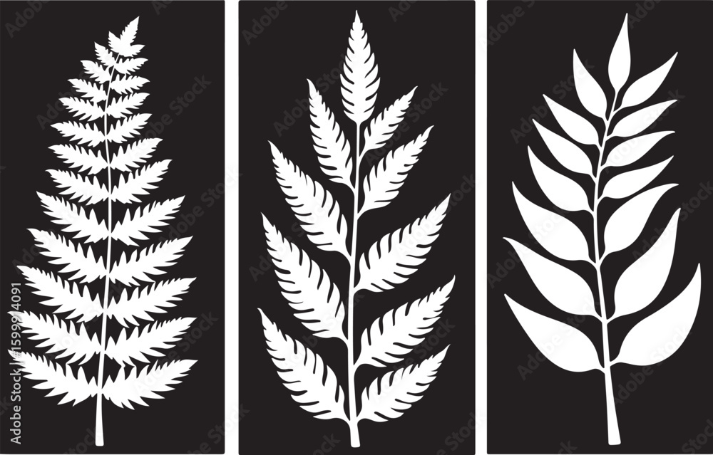 Naklejka premium Mystical Flame Laser-Cut Silhouette Bundle