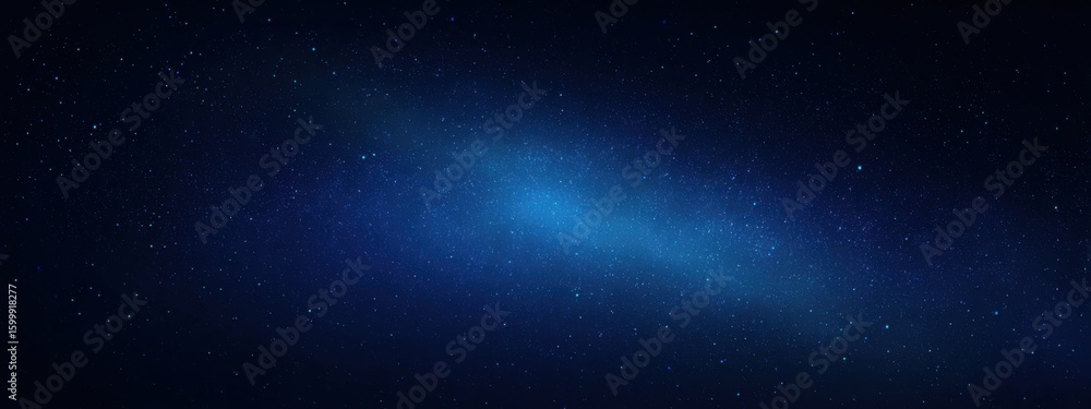 Obraz premium Deep blue starry night sky with scattered stars, evoking a sense of tranquility, mystery, and the infinite expanse of the universe.