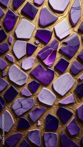 Abstract Purple Stone Mosaic Texture Background