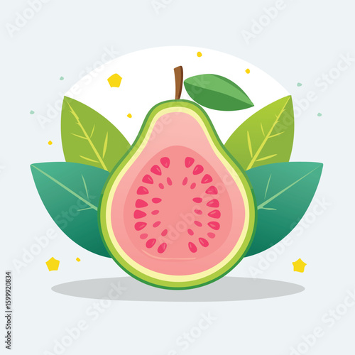 Guava Poodle in a surreal polygonal form glowing with vivid gradients and layered shapes.