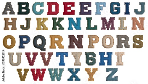 Alphabet letters in various colors and styles (1)