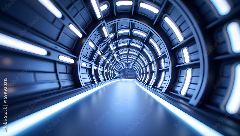 Fototapeta premium Blue technology abstract photon big data network creative illustration