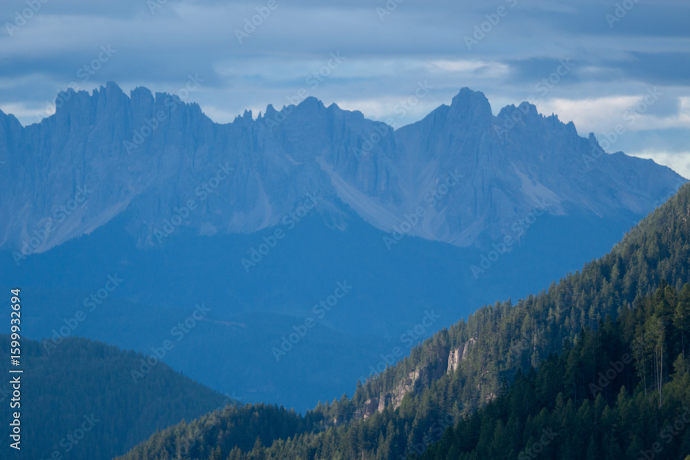 Fototapeta premium Val Sarentino is a splendid valley in South Tyrol that extends north of Bolzano up to the Pennes Pass.