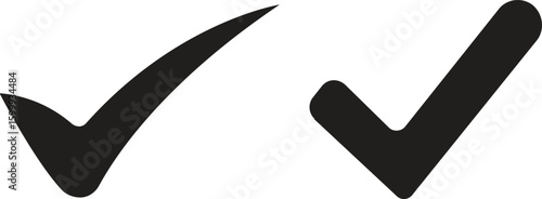 Check tick mark icon set.tick sign accept select confirm correct agree animated. successful symbol, tick mark.Check marks indicate approval. X marks indicate rejection. Simple symbols for yes and no.