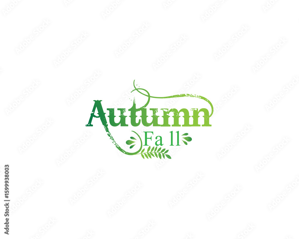 Fototapeta premium Hand-drawn autumn leaves collection and Autumn vector T-shirt design 