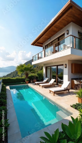 Wallpaper Mural Luxurious townhouse holiday villa with private pool and stunning views Perfect for a relaxing getaway Enjoy spacious interiors and outdoor entertainment areas , destination, idyllic Torontodigital.ca